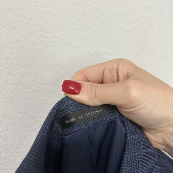 Lauren Ralph Lauren Single Breasted Mens Blazer Sports Coat 38R? Blue Plaid Work - Picture 11 of 12